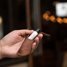 Load image into Gallery viewer, The Sidekick Personalized Fine Leather Lip Balm Holster with Key Ring | Holtz Leather Co.