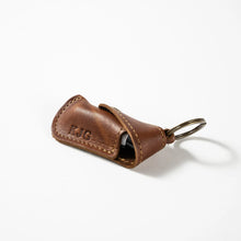 Load image into Gallery viewer, The Sidekick Personalized Fine Leather Lip Balm Holster with Key Ring | Holtz Leather Co.