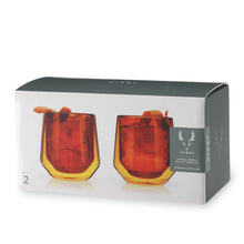 Load image into Gallery viewer, Aurora Double-Walled Tumblers in Amber Set of 2 (Online Only)