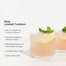 Load image into Gallery viewer, Beau Crystal Lowball Tumblers, Set of 2 (Online Only)