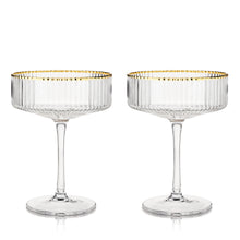 Load image into Gallery viewer, Meridian Crystal Coupe Glasses Set of 2 (Online Only)