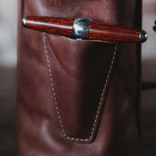 Load image into Gallery viewer, The Muscadine Fine Leather Wine Tote Wine Bottle Carrier Bag | Holtz Leather Co.