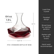 Load image into Gallery viewer, Seneca Faceted Crystal Wine Decanter (Online Only)