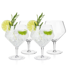 Load image into Gallery viewer, Raye Angled Crystal Gin & Tonic Glasses Set of 4 (Online Only)