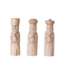 Load image into Gallery viewer, Hand-Carved Mango Wood Wise Men (Set of 3)
