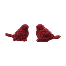 Load image into Gallery viewer, Burgundy Flocked Resin Chickadee (2 Styles)