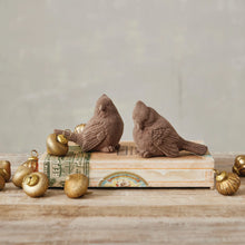 Load image into Gallery viewer, Taupe Flocked Resin Cardinal (2 Styles)