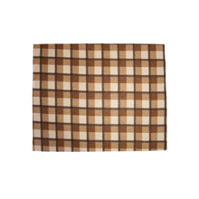 Load image into Gallery viewer, Brown Plaid Faux Sherpa Throw