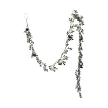 Load image into Gallery viewer, Faux Boxwood Garland with Pinecones & White Berries