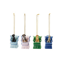Load image into Gallery viewer, Resin Vintage Reproduction Dog in Chair Ornament (4 Styles)