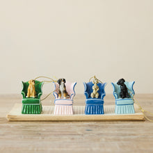 Load image into Gallery viewer, Resin Vintage Reproduction Dog in Chair Ornament (4 Styles)