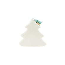Load image into Gallery viewer, Stoneware Tree Shaped Match Holder with Striker, White