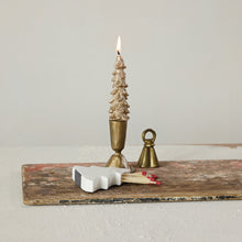 Load image into Gallery viewer, Stoneware Tree Shaped Match Holder with Striker, White
