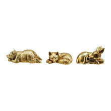 Load image into Gallery viewer, Resin Sleeping Animal, Gold Finish, 3 Styles