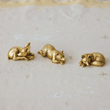 Load image into Gallery viewer, Resin Sleeping Animal, Gold Finish, 3 Styles