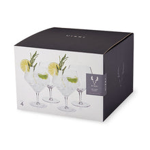 Load image into Gallery viewer, Raye Angled Crystal Gin & Tonic Glasses Set of 4 (Online Only)