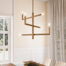 Load image into Gallery viewer, Optical 6-Light Stacked Chandelier