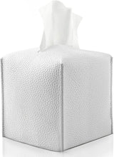 Load image into Gallery viewer, Square Faux Leather Tissue Box Cover
