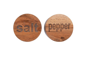 Marble Salt & Pepper Pot w/ Wood Lid