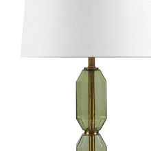 Load image into Gallery viewer, Faceted Green Glass Table Lamp [Online Only]
