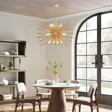Load image into Gallery viewer, Mid-Century Modern 12-Light Starburst Chandelier 29"  [Online Only]
