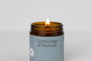 Cypress Sage & Patchouli Essential Oil Jar Candle