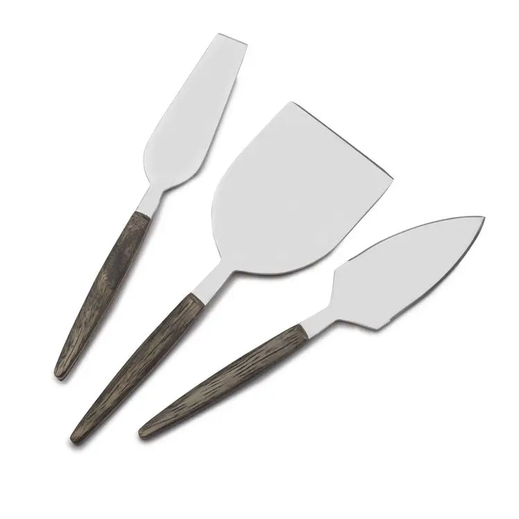 Cheese Knives w/ Gray Acacia Wood Handles
