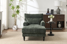 Load image into Gallery viewer, Modern Chaise Lounge Upholstered Sofa Recliner Chair in Green [Online Only]
