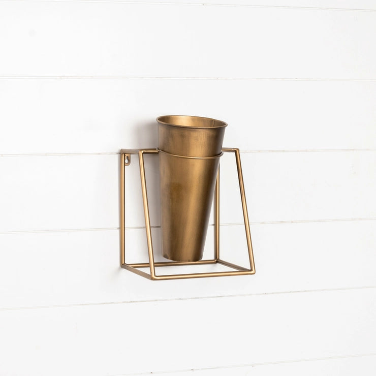 Antique Gold Single Bucket Stand