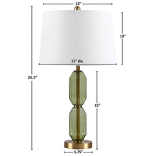 Load image into Gallery viewer, Faceted Green Glass Table Lamp [Online Only]

