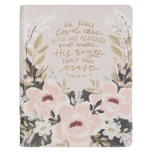 Load image into Gallery viewer, KJV Note-Taking Bible Faux Leather Floral Printed Psalm 91:4
