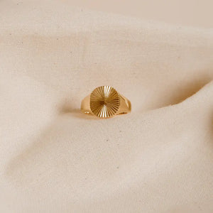 Retro Sunburst Wax Seal Ring