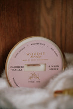 Load image into Gallery viewer, Cashmere Vanilla &amp; Warm Amber Solid Brass 14oz Pure Soy Candle
