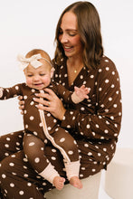 Load image into Gallery viewer, Espresso Polkadot Women's Bamboo Pajama Set
