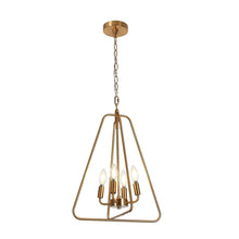 Load image into Gallery viewer, Eskiltu 4-Light Brass Chandelier

