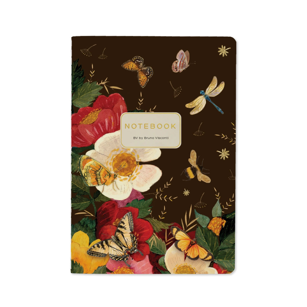 Butterflies and Peonies A5 Notebook