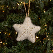 Load image into Gallery viewer, Embroidered Felt Star Ornament
