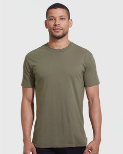 Short Sleeve T-Shirt Crew Neck Military Green