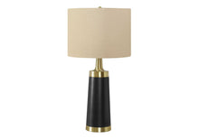 Load image into Gallery viewer, Black Contemporary Resin Table Lamp w/Cream Shade [Online Only]
