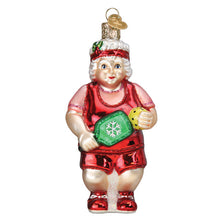 Load image into Gallery viewer, Pickleball Mrs. Claus Ornament [Online Only]
