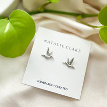 Load image into Gallery viewer, Silver Hummingbird Studs
