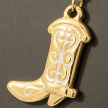 Load image into Gallery viewer, Stainless Steel Western Cowboy Boot Pendant Necklace

