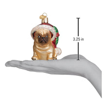 Load image into Gallery viewer, Holly Hat Pug Ornament [Online Only]
