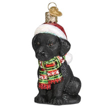 Load image into Gallery viewer, Holiday Black Labrador Puppy Ornament [Online Only]
