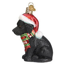 Load image into Gallery viewer, Holiday Black Labrador Puppy Ornament [Online Only]
