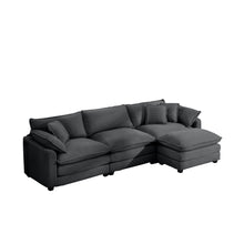 Load image into Gallery viewer, Modern Oversized Modular Cushion Sofa With Ottoman [Online Only]
