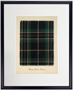 Framed Bannockbane Tartan Plaid Print Matted with a Cream Mat with a V-Groove 16" x 20"