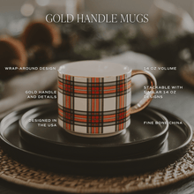 Load image into Gallery viewer, Green Stripe 14 oz Gold Handle Coffee Mug [Online Only]
