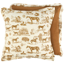 Load image into Gallery viewer, Horse Toile Pillow
