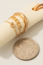 Load image into Gallery viewer, 5Pc Mixed Heart Band Rings Set
